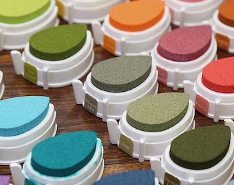 24 Colors Teardrop Stamp Ink Pads | Small Finger Retro Ink Pads | Vintage Stamp Seal | DIY Rubber Stamping Inkpad