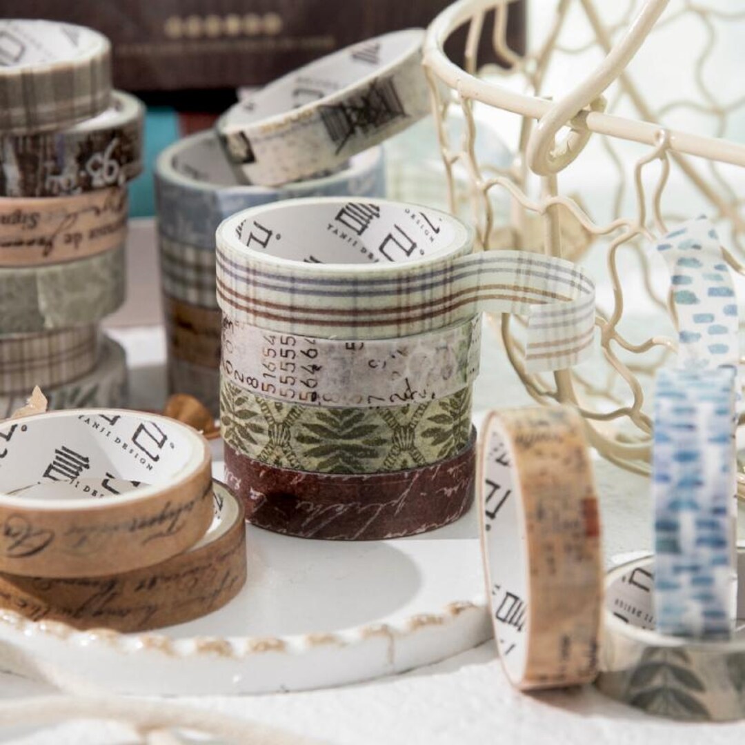 Vintage Basic Life Washi Tape Set | Journal Collage Background Tape ...