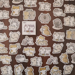 Cute Cat Sticker Collection | Laptop Luggage Decal Phone Kindle Water Bottle Stickers | Planner Journal Scrapbooking Kids Craft Supplies O