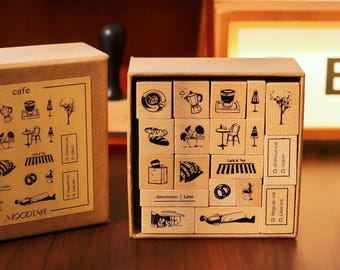 Tampon En Bois En Bois Tampon En Caoutchouc En Bois Bricolage Alphabet Chiffres Symboles Jeu De