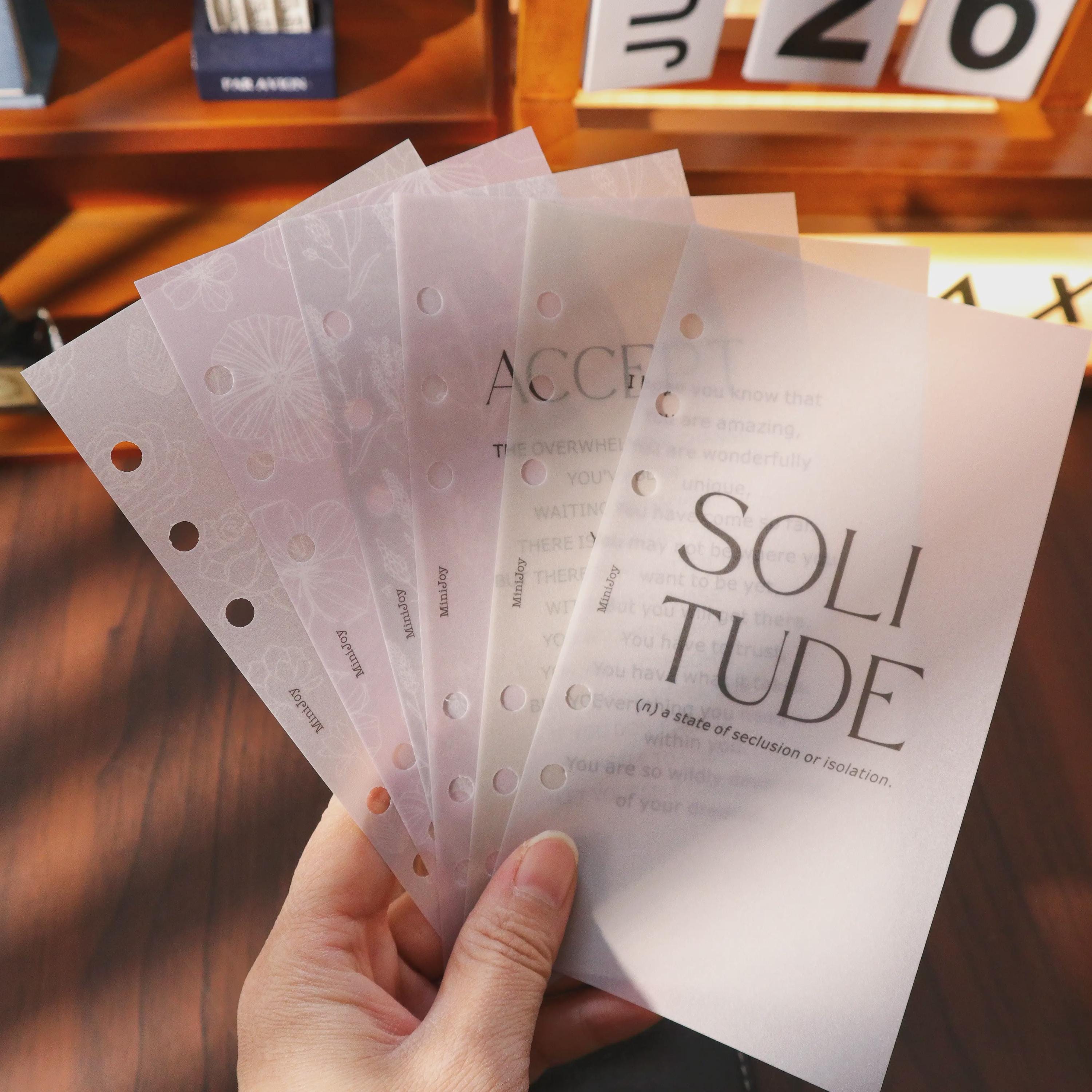 Translucent Dashboard 6pcs Translucent Planner Dashboard | 150gsm Overlay Vellum Divider Set ...