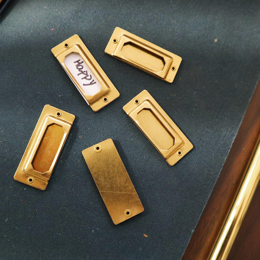 Brass Name Label Plate for Journals Albums Leather Goods Box | Bronze ...