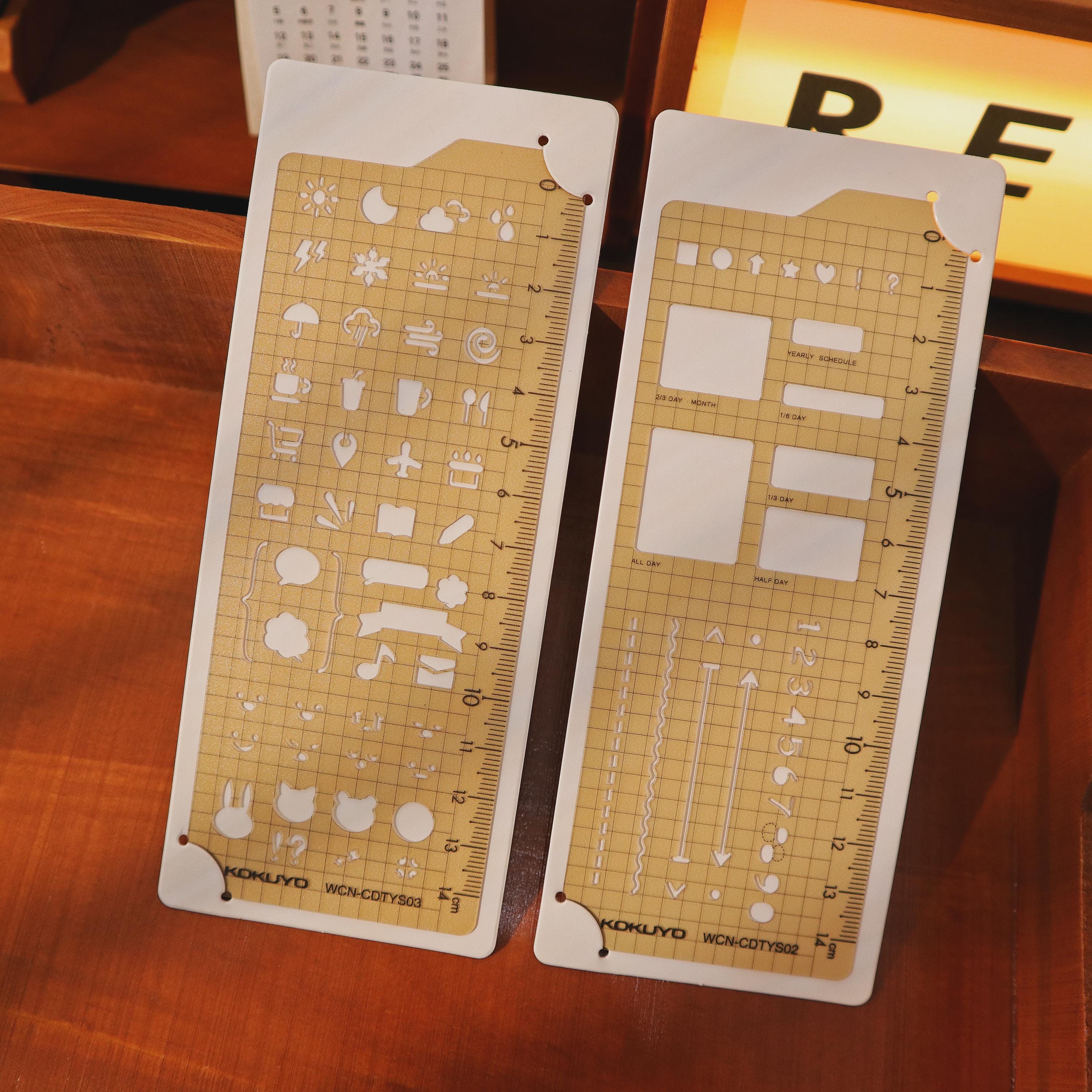 KOKUYO Creative Rotation Ruler | Stencil Ruler | Rotating Circle Ruler ...