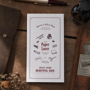 Inserto TN con cuadrícula de 4 mm / 64 páginas / Tamaño pasaporte estándar A5 / Diseño original para amantes de la papelería / Papel apto para pluma estilográfica