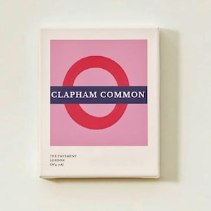 Impressão artística do metrô de Clapham Common: decoração do metrô de Londres (download digital)
