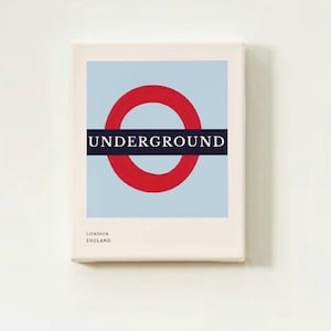 Impressão de arte digital inspirada no metrô de Londres | Download de pôster do metrô de Londres | Arte de parede para impressão | Decoração moderna para viagens no Reino Unido