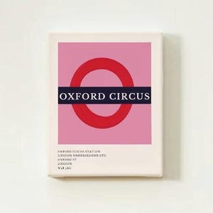 Impressão artística do Oxford Circus: decoração do metrô de Londres (download digital)