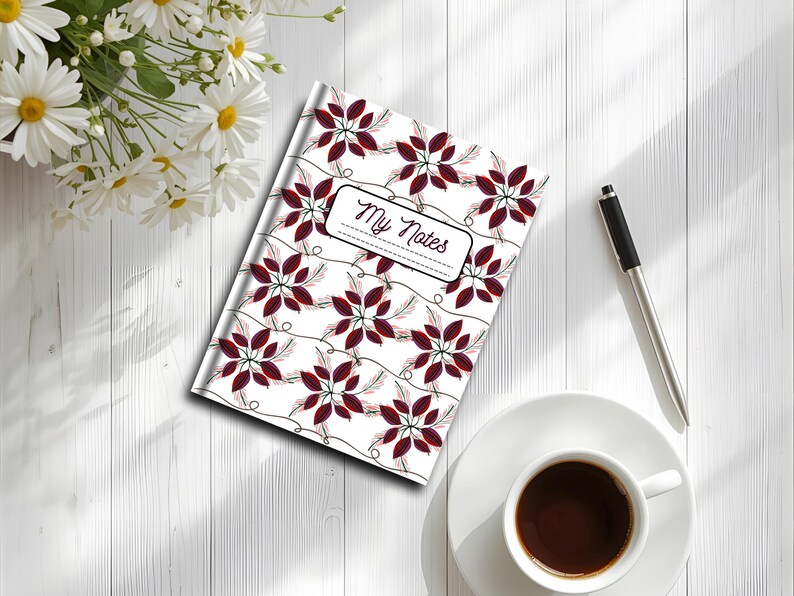 Interaktiv digital anteckningsbok, SmartNotes-journal, Blooming Planner, bärbar PDF, virtuell dagbok, utskrivbar skrivbok bild 2