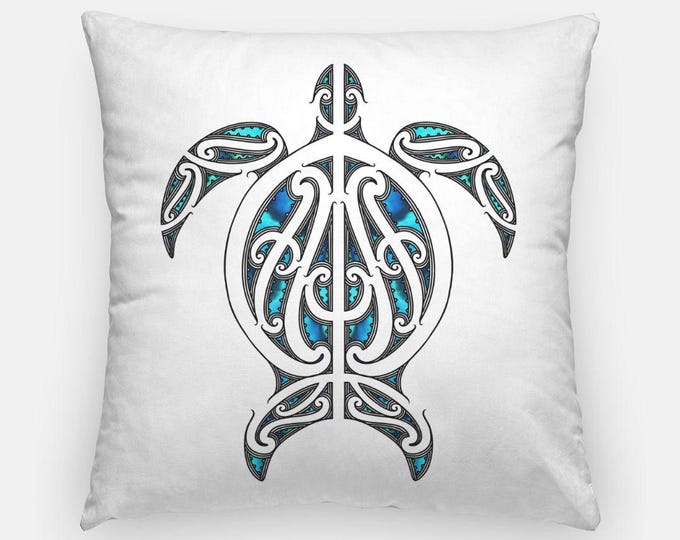 Featured listing image: Artisan Pillow Case 20 Inch Maori design turtle