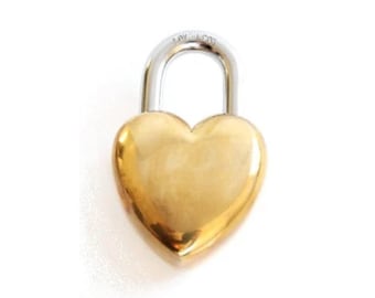 Candado de amor vintage / aniversario de latón, regalo de 21 aniversario, regalo de 21 años para esposo, 21 aniversario, regalos de latón para pareja