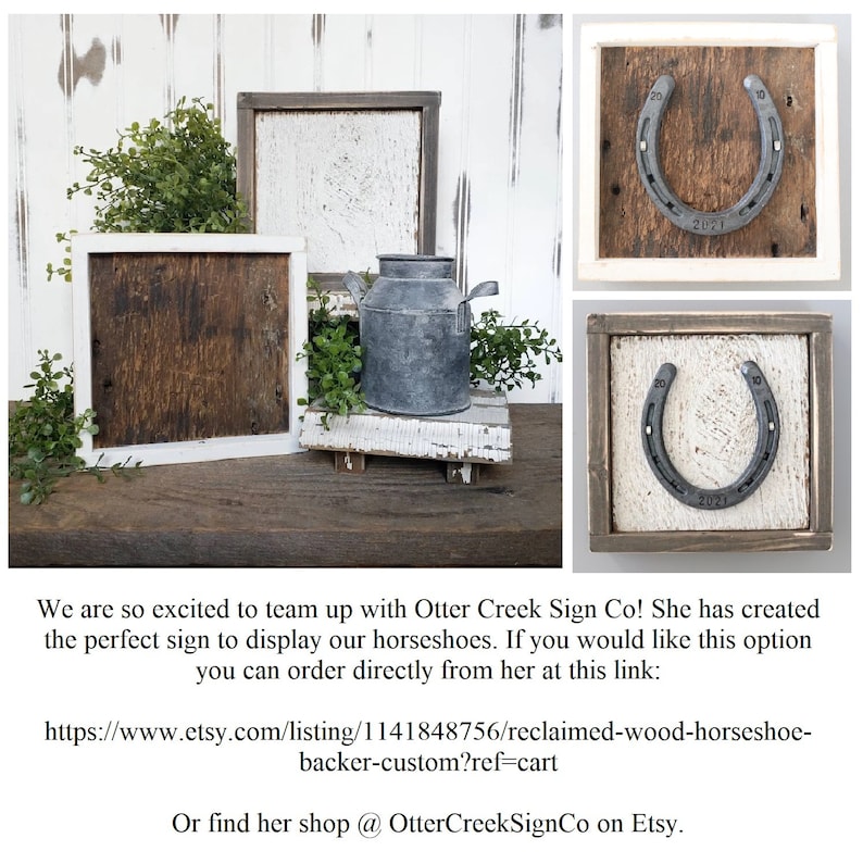 Personalized Horseshoe, lucky horseshoe, rustic wedding gift, iron anniversary gift, 6th anniversary gift, rustic wedding decor horse lover image 3