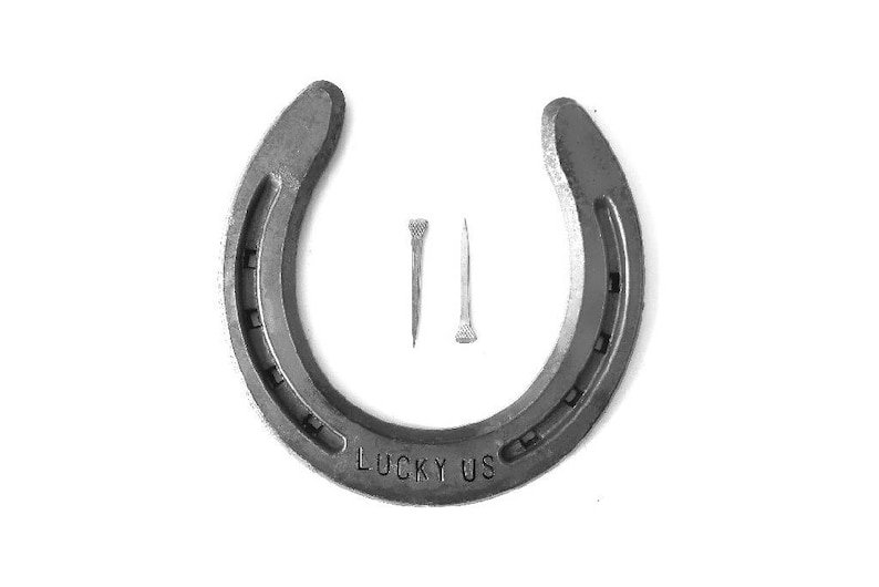 Personalized Horseshoe, lucky horseshoe, rustic wedding gift, iron anniversary gift, 6th anniversary gift, rustic wedding decor horse lover image 4