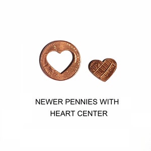 Copper Heart Penny , copper anniversary , 7 year anniversary , lucky in love , 7th anniversary , copper gifts image 7