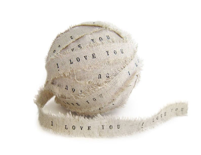 Custom Frayed Ribbon for rustic wedding favors , wedding decor , party favor ribbon image 1