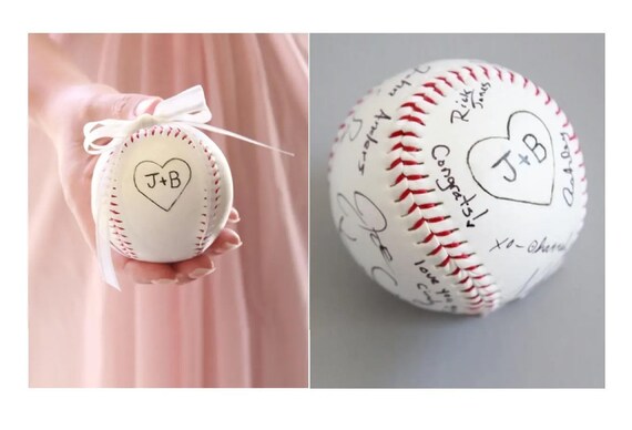 Baseball engagement ring holder hot sale