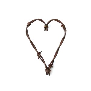 Rustic Heart Ornament , folk heart , barbed wire heart ornament , rusty christmas ornaments , rustic ornaments , southwestern ornaments image 7