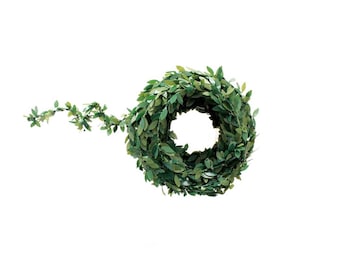 Mini Leaf Garland - wreath Christmas Easter Valentines wedding decor fairy garden dollhouse miniature wired