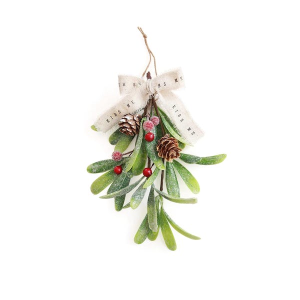 Rustic Christmas Mistletoe / mistletoe, Christmas party decorations mistletoe ball hostess gift stocking stuffer
