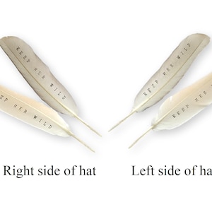 Custom Hat Feather , personalized hat feather , cowboy feathers , hatbands with feathers, feathers for hat bands , image 3