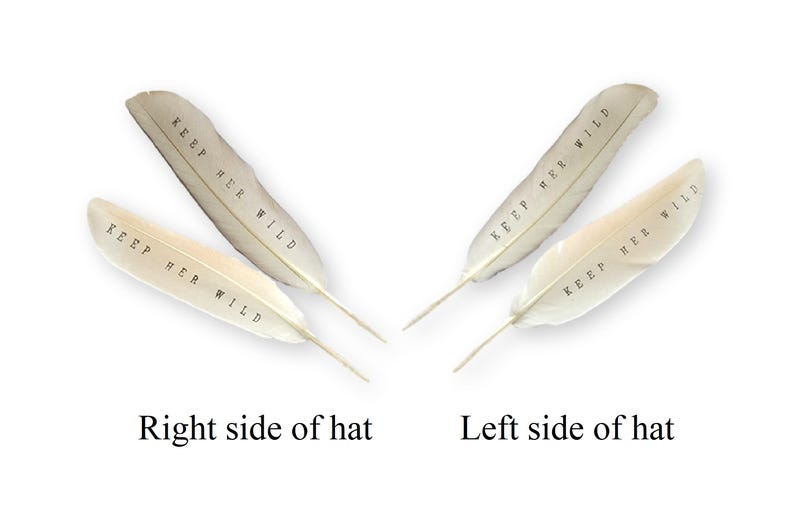 Custom Hat Feather , personalized hat feather , cowboy feathers , hatbands with feathers, feathers for hat bands , image 3