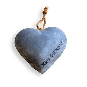 Metal Heart / 10 year anniversary . tin anniversary gift for her . tin heart . galvanized decor. industrial decor . puffy heart