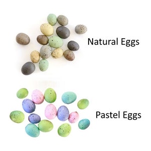 Speckled Eggs . natural eggs . foam eggs . faux eggs . easter eggs . nest eggs . bird eggs . small eggs image 2