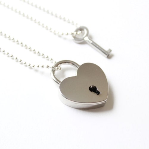 Lock and Key Necklace . Boyfriend Gift 
