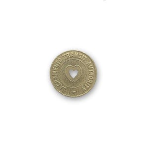 Heart Token - vintage love token , valentines gift , vintage heart coin , old coins