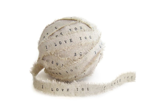 Personalized Frayed Ribbon . Custom Frayed Ribbon . Printed Frayed