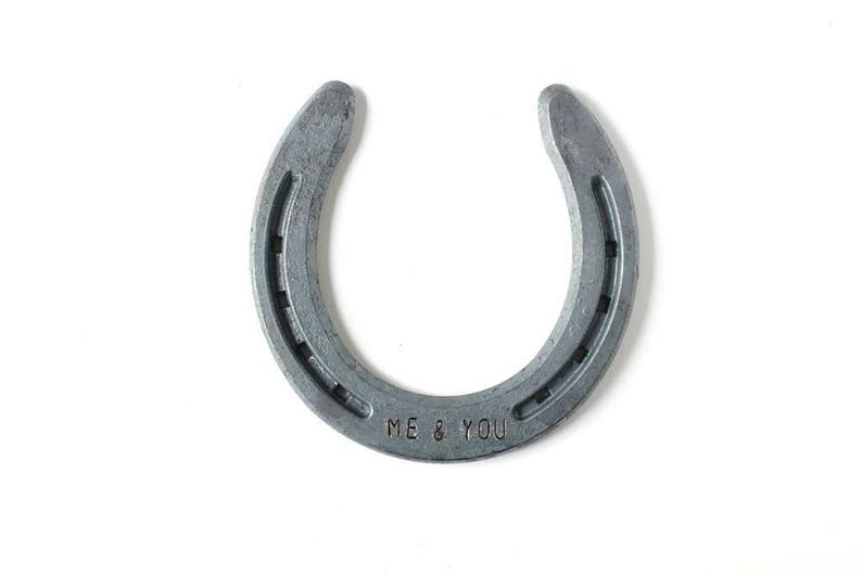 Personalized Horseshoe, lucky horseshoe, rustic wedding gift, iron anniversary gift, 6th anniversary gift, rustic wedding decor horse lover image 5