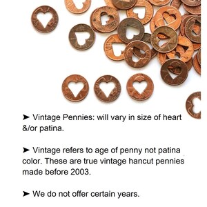 Copper Heart Penny , copper anniversary , 7 year anniversary , lucky in love , 7th anniversary , copper gifts image 4
