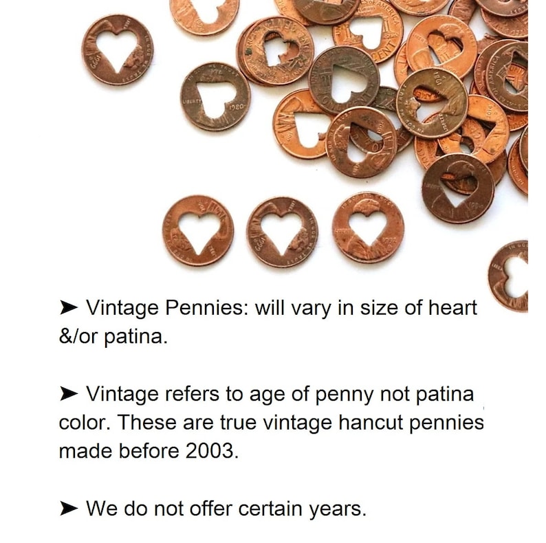 Copper Heart Penny , copper anniversary , 7 year anniversary , lucky in love , 7th anniversary , copper gifts image 4