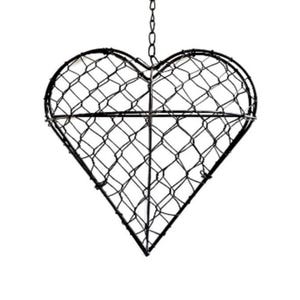 Ex Voto Heart , exvoto , chicken wire decor , heart garden form , heart succulent form , collection display