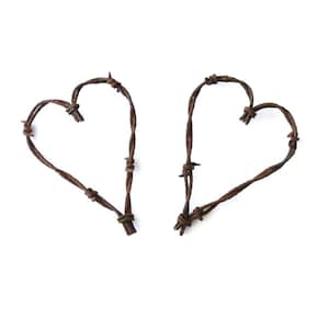 Rustic Heart Ornament , folk heart , barbed wire heart ornament , rusty christmas ornaments , rustic ornaments , southwestern ornaments