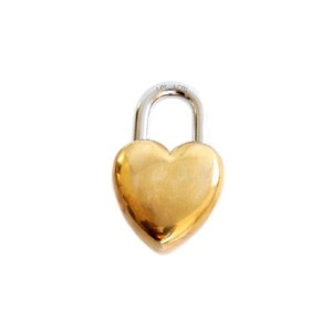 Heart Padlock , 21 years , Love Lock , 21st anniversary gift, brass anniversary gift , 21 anniversary gift , vintage padlock , brass gifts