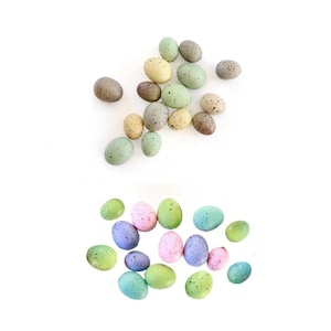Small Easter Eggs , easter decorations , pastel eggs , colored eggs , artificial eggs , mini eggs , speckled easter eggs