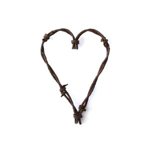 Rustic Heart Ornament , folk heart , barbed wire heart ornament , rusty christmas ornaments , rustic ornaments , southwestern ornaments image 4