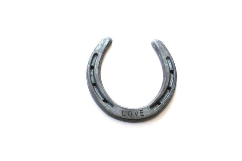 Personalized Horseshoe, lucky horseshoe, rustic wedding gift, iron anniversary gift, 6th anniversary gift, rustic wedding decor horse lover image 1