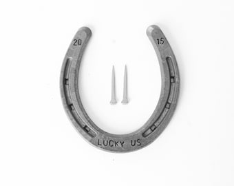 Custom Horseshoe , 6th anniversary gift for him , iron anniversary wedding gift , 6 year anniversary