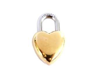 Brass Heart Lock , 21st anniversary gift , brass anniversary gift , 21 year anniversary gift for husband for wife