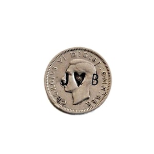 Personalized Wedding Coins , personalized silver sixpence , lucky wedding charm , six pence charm , lucky coin