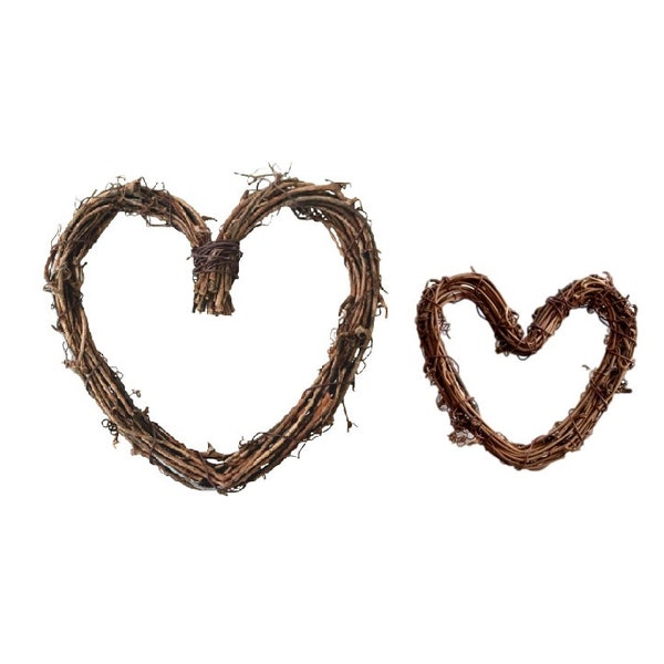 Small or Medium Grapevine Hearts / twig hearts . grapevine wreath . stick wreaths . vine wreath . vine hearts . vine wedding