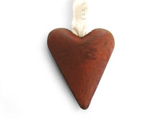 Rusty Heart / country wedding decor, metal heart ornament, country wedding favors, western wedding decor