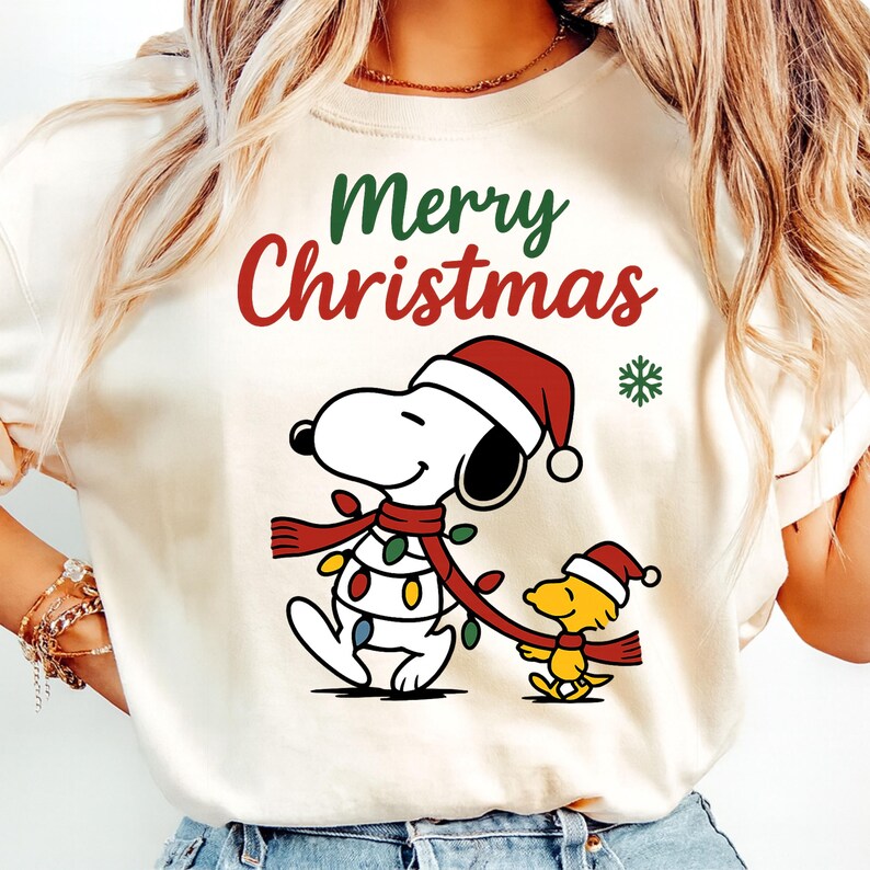 Snoopy navideño PNG, Dibujo animado navideño de Peanuts (Descarga ...