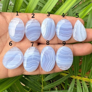 Cabujones de ágata azul con encaje, formas mixtas, gema lisa, gema suelta natural de encaje azul, para la elaboración de joyas.