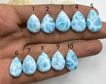 AAA+ Top Quality Larimar Cabochon, Mix Shape Sky Blue Larimar Cabochon, Loose Gemstone For Making Jewelry