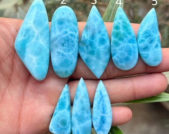 AAA+ Natural larimar Cabochon, Mix Shape Larimar Cabs, Sky Blue Larimar For Making Jewelry