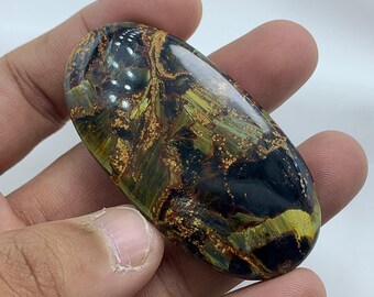 Natural Pietersite Cabochon, Long Oval Gemstone (60X30 MM)