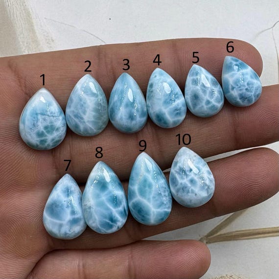 AAA+ Top Quality Larimar Cabochon Gemstone, Loose Gemstone, Dominican Republic Natural Gemstone, Sky Blue Color Larimar, Jewelry Making