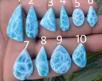 AAA+ Natural larimar Cabochon, Mix Shape Larimar Cabs, Sky Blue Larimar For Making Jewelry